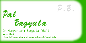 pal bagyula business card